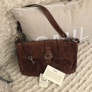 Brown Fossil shoulder purse